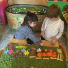 In de tuin - bloemen voor mama